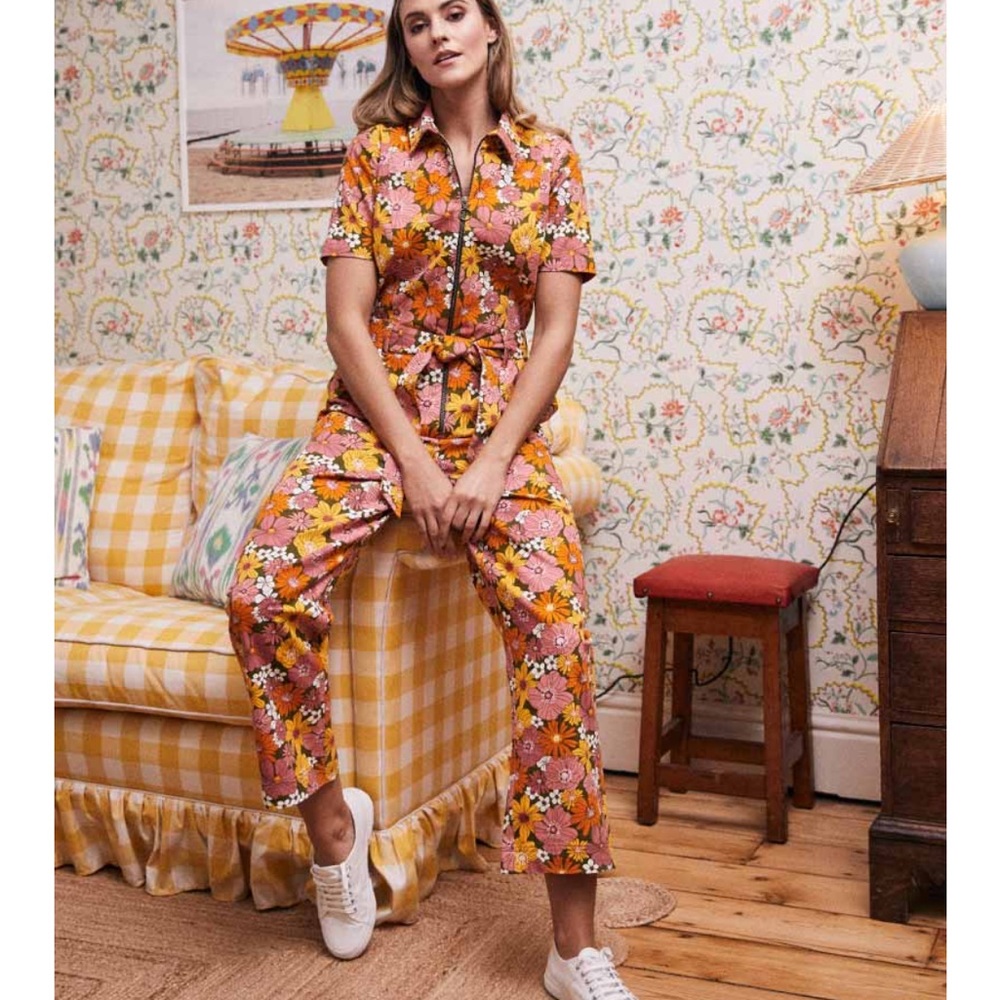 Joanie Floral Short Sleeve Jumpsuit